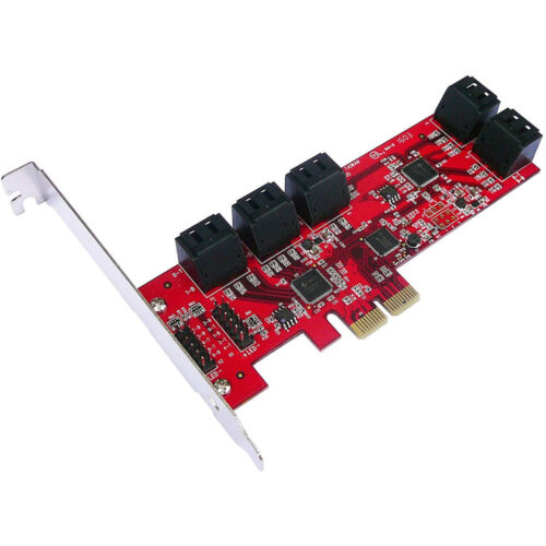 PCI-E 2.0 x2 to 10xSATA bővítőkártya